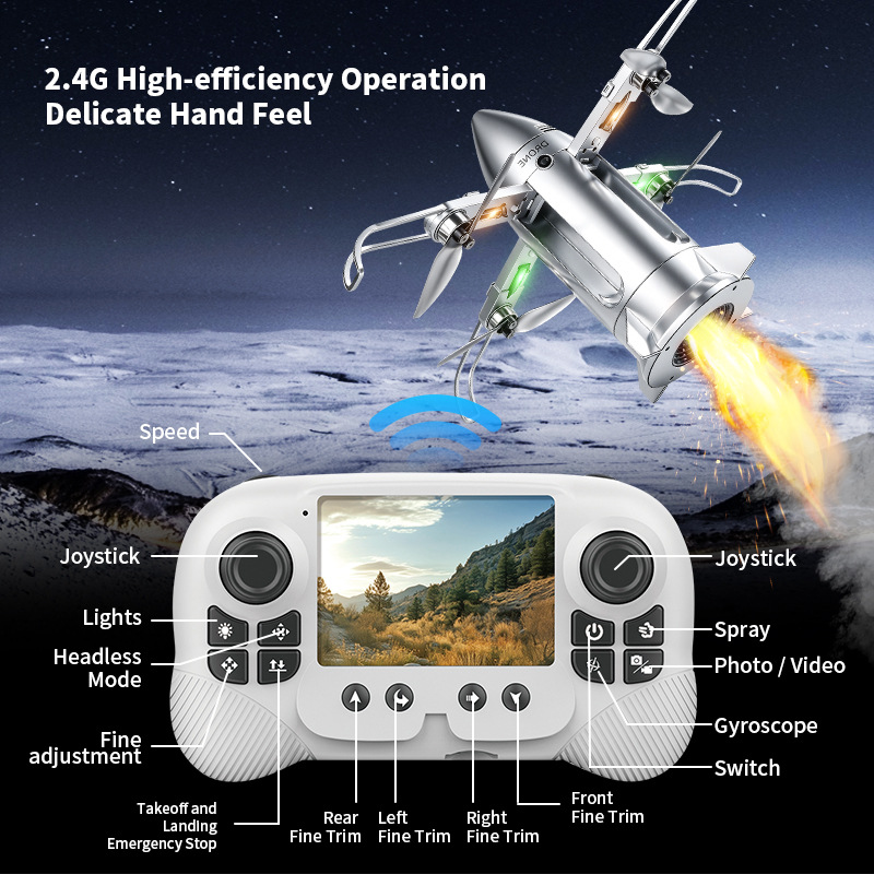 OZ X6 Rocket Drone 2.8 Inch Sc - Drone Camera Hd ulasan dan harga